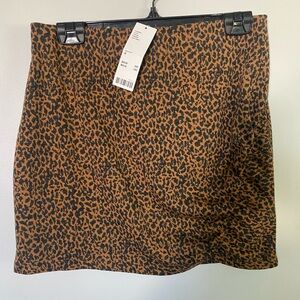 Urban Outfitters Leopard Print Pencil Mini Skirt